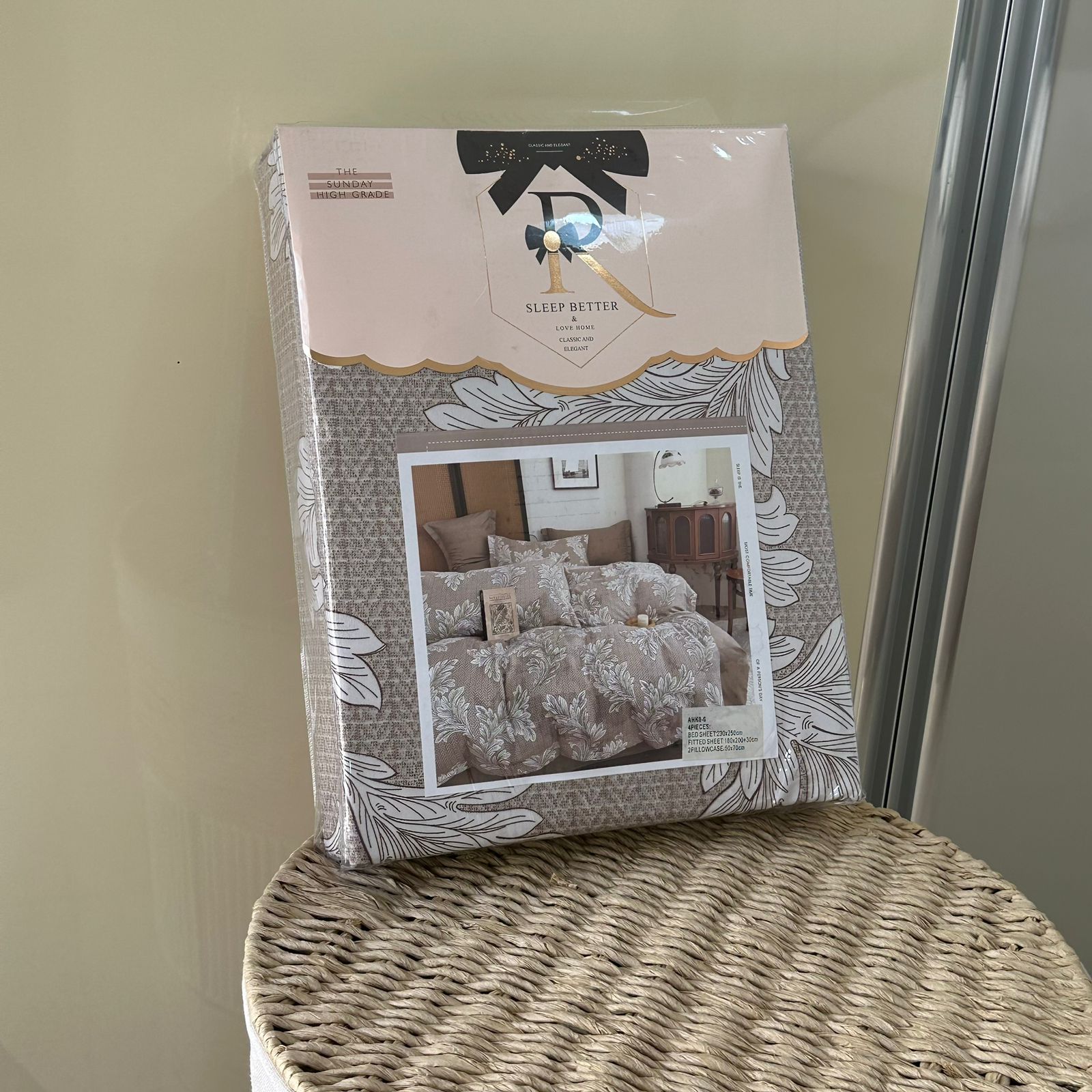 Parure de Lit 4 pièces en coton microfibre de qualité supérieure