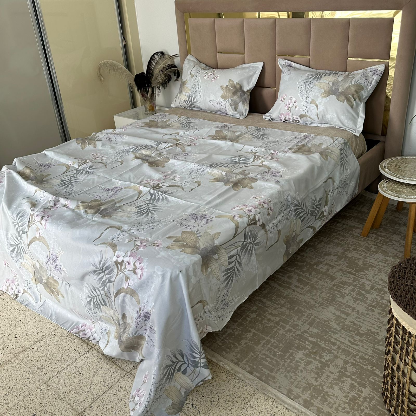 Parure de Lit 4 pièces en coton microfibre de qualité supérieure