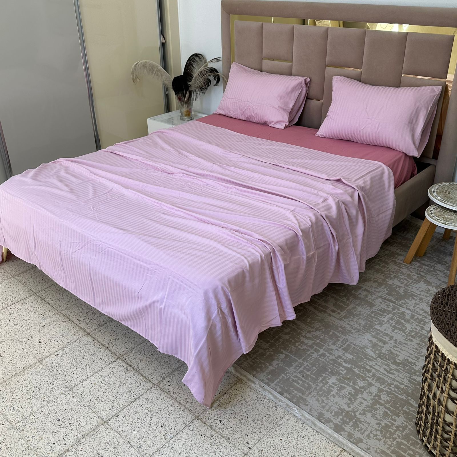 Parure de Lit 4 pièces en coton microfibre de qualité supérieure