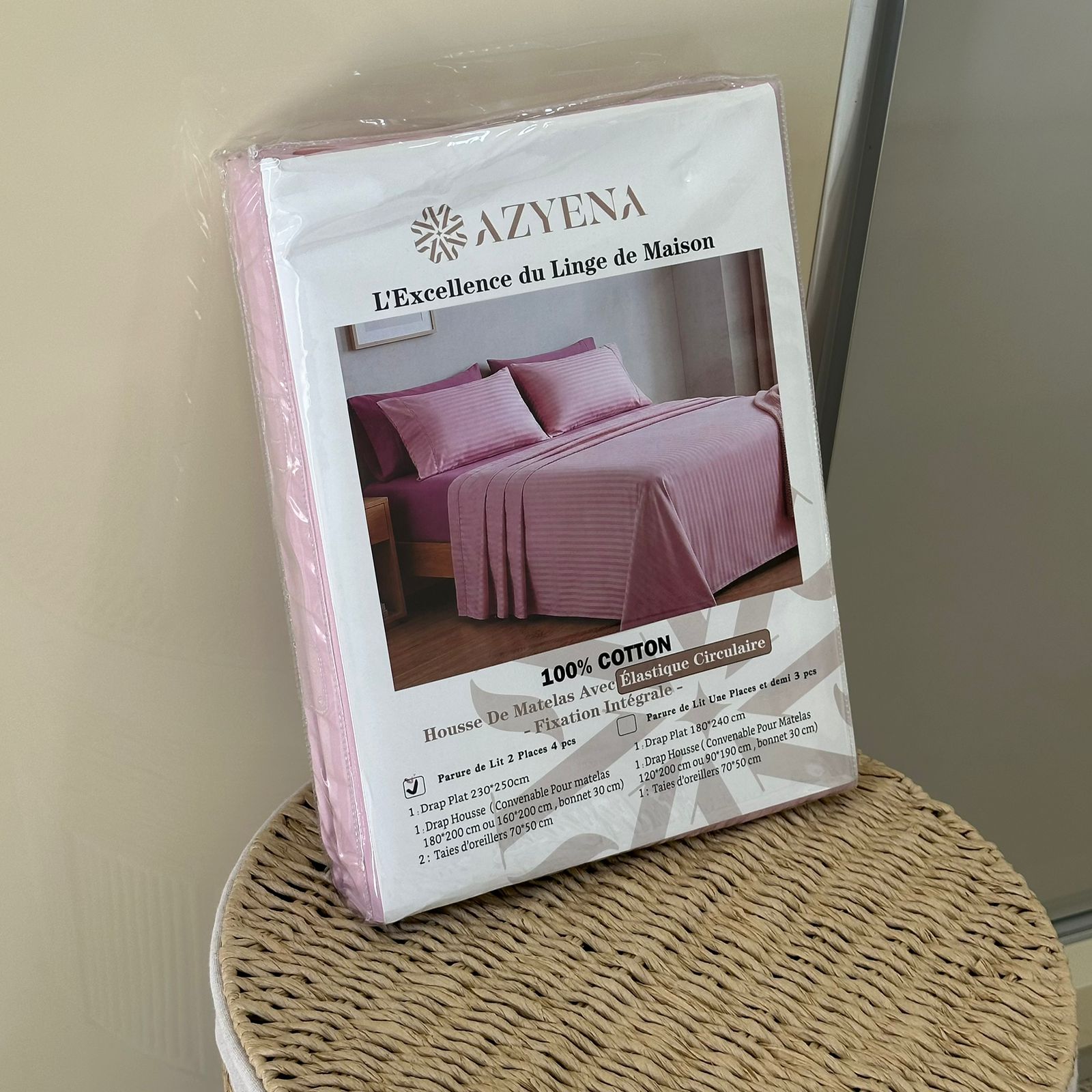 Parure de Lit 4 pièces en coton microfibre de qualité supérieure
