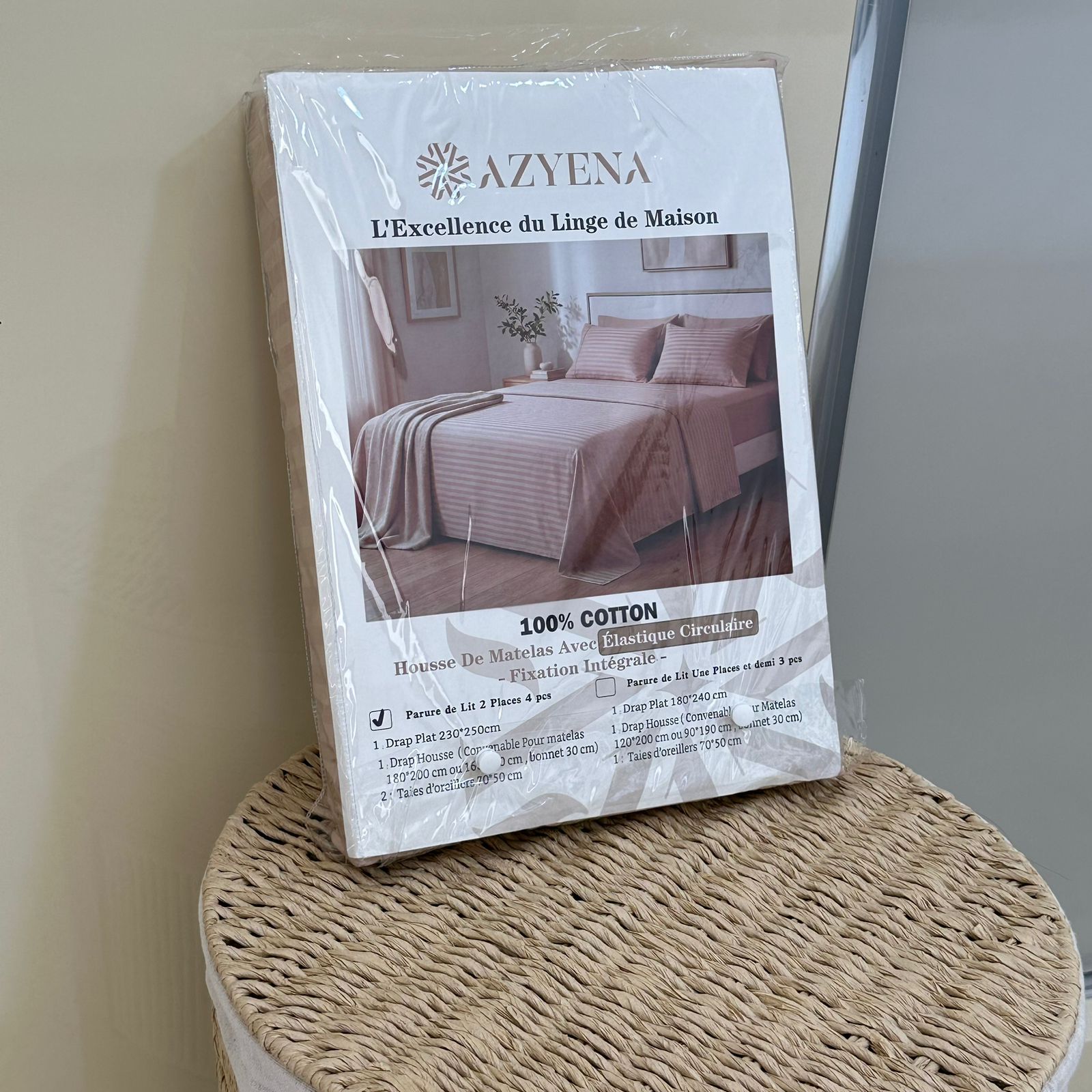 Parure de Lit 4 pièces en coton microfibre de qualité supérieure
