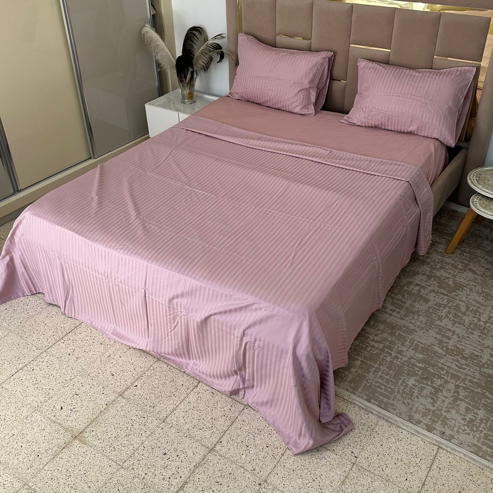 Parure de Lit 4 pièces en coton microfibre de qualité supérieure