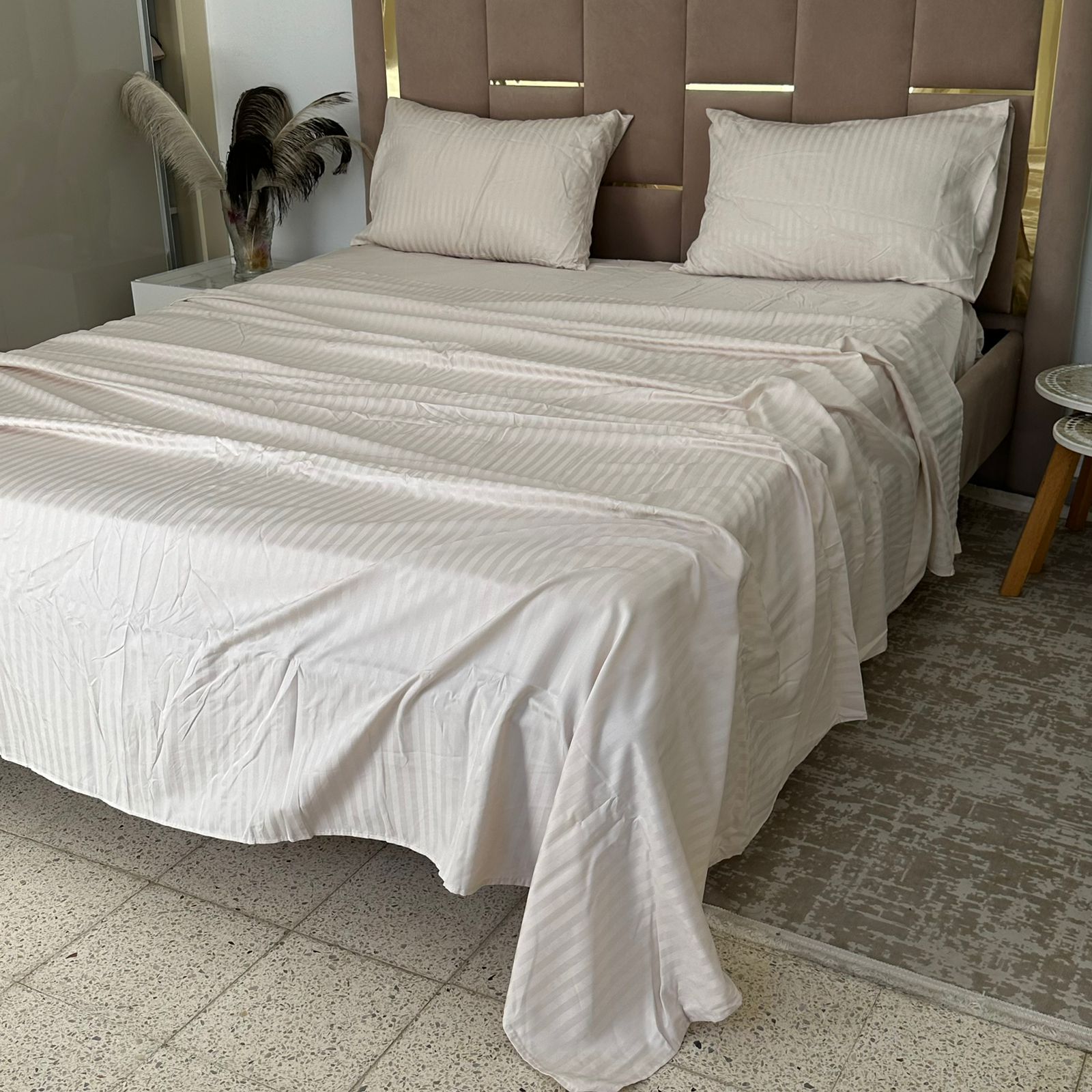 Parure de Lit 4 pièces en coton microfibre de qualité supérieure