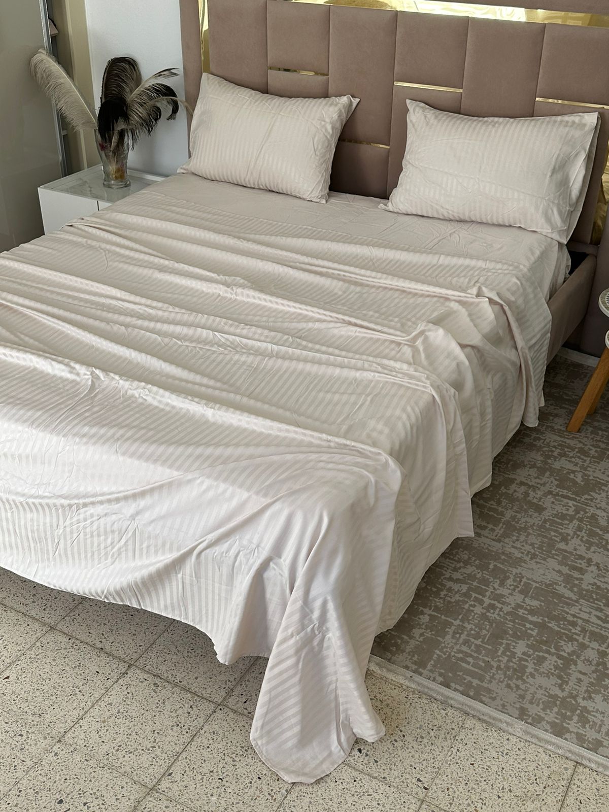 Parure de Lit 4 pièces en coton microfibre de qualité supérieure