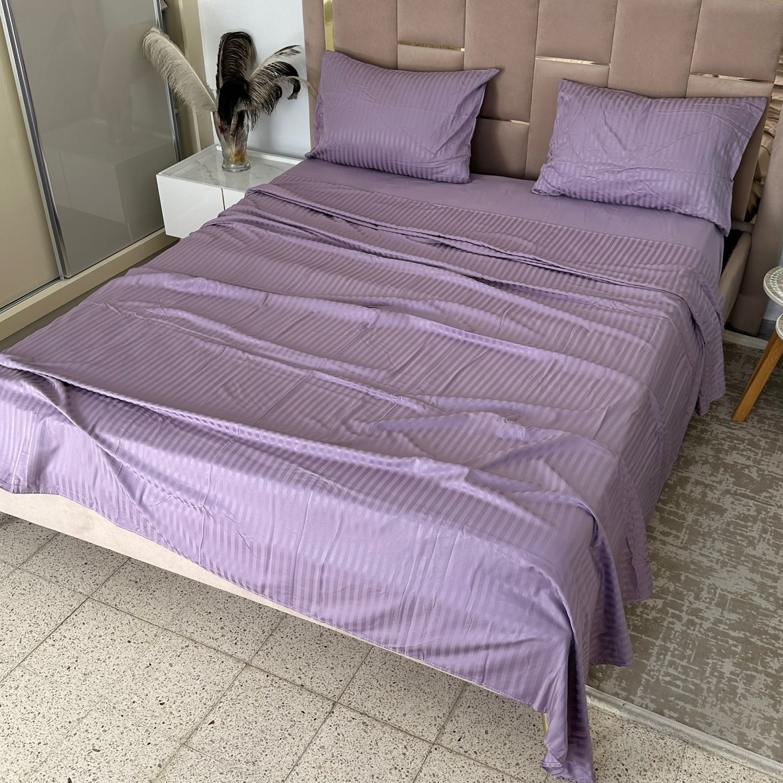 Parure de Lit 4 pièces en coton microfibre de qualité supérieure