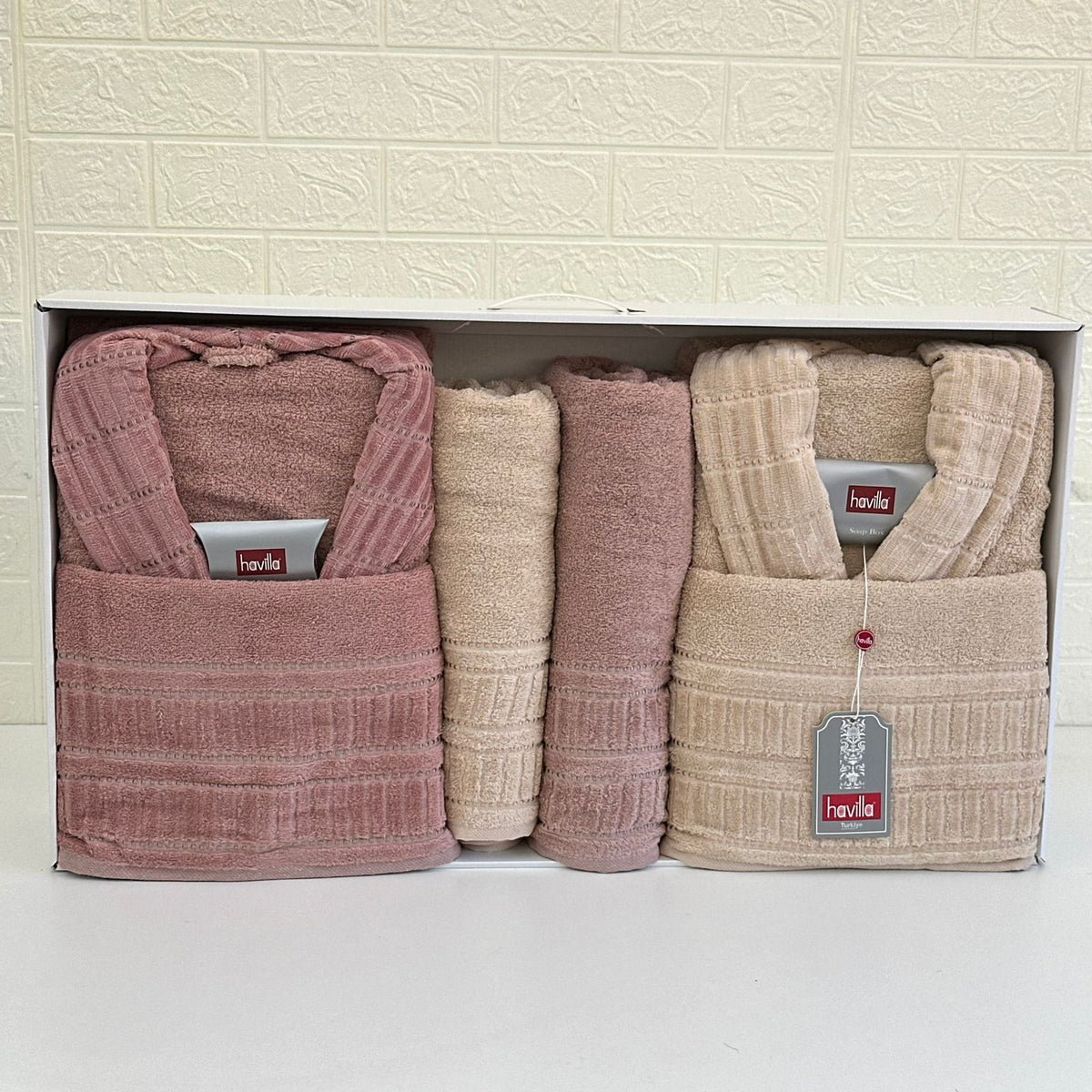 Ensemble Sortie de Bain 6 pièces 100% Coton