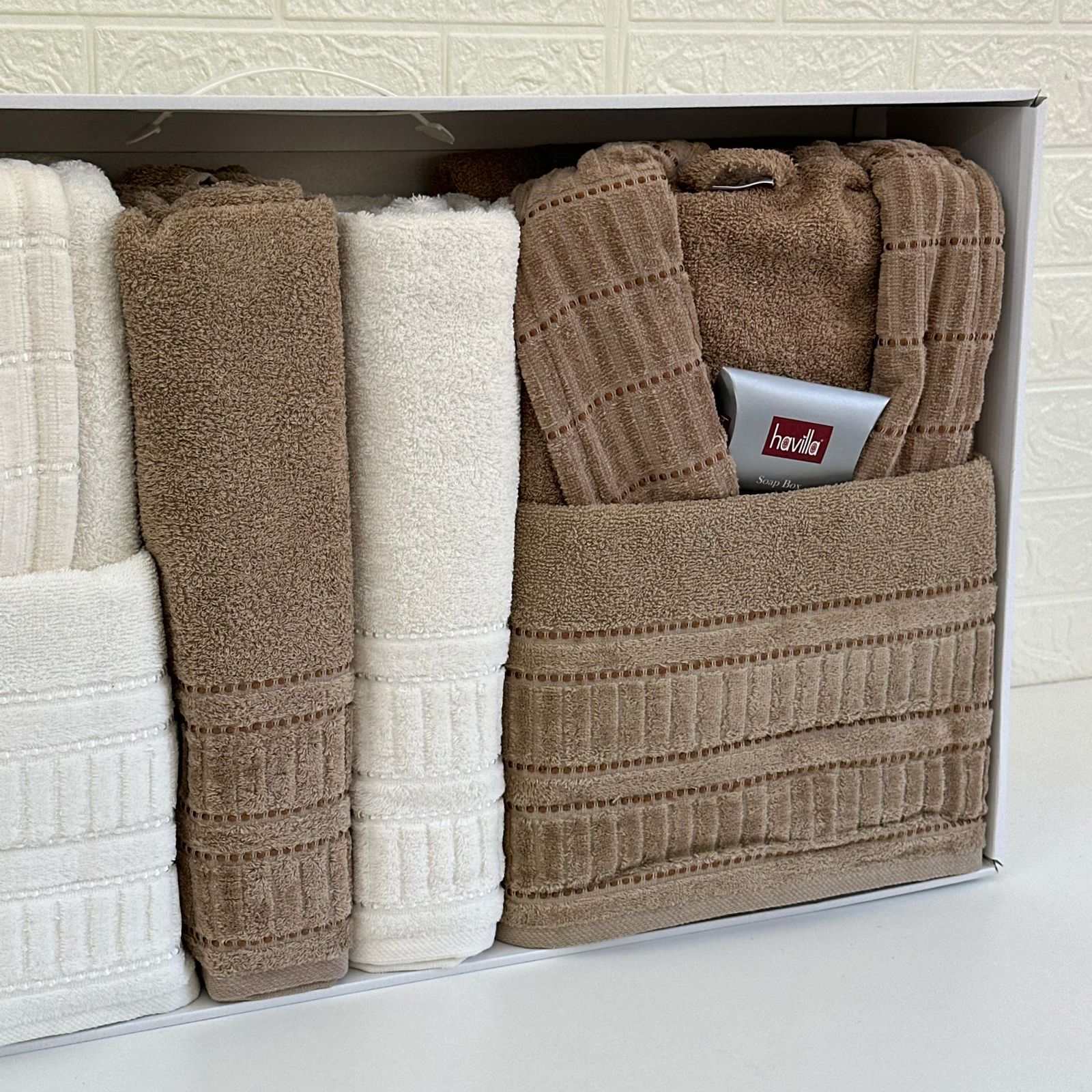 Ensemble Sortie de Bain 6 pièces 100% Coton