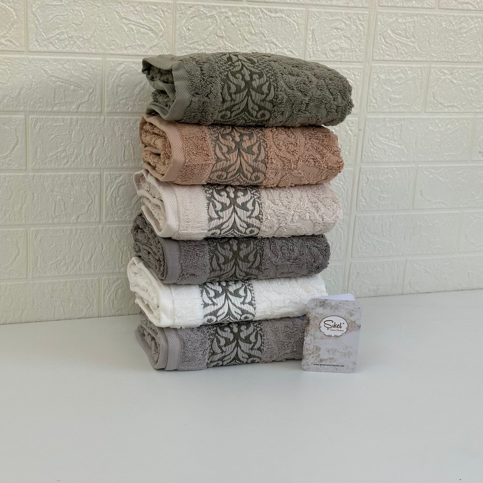 Lot de 6 serviettes de Bain en Coton Ultra Lux - Haut Qualité