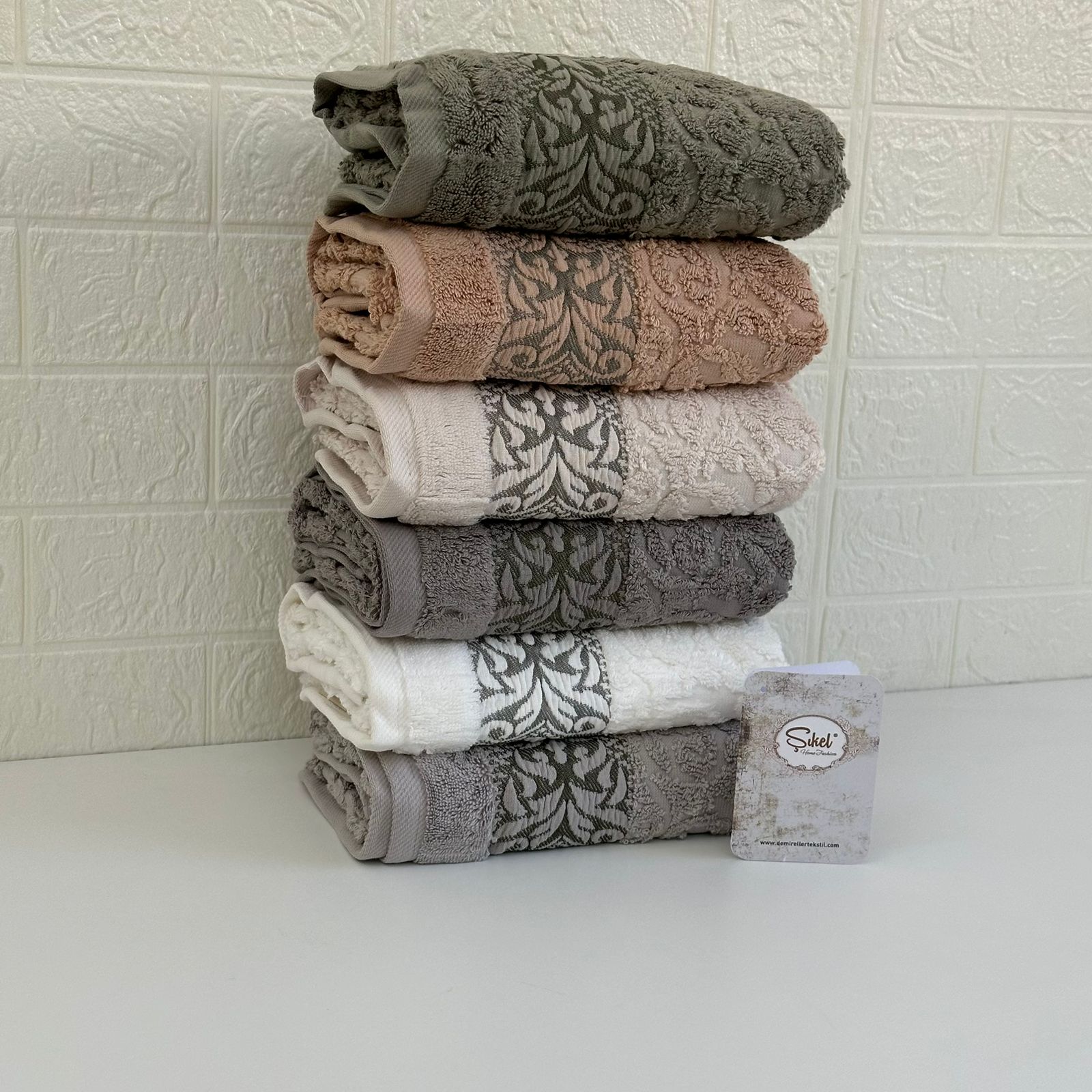 Lot de 6 serviettes de Bain en Coton Ultra Lux - Haut Qualité