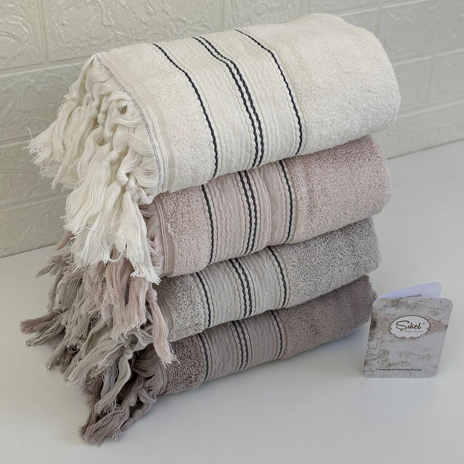 Lot de 4 Serviettes de bain Premium 600g