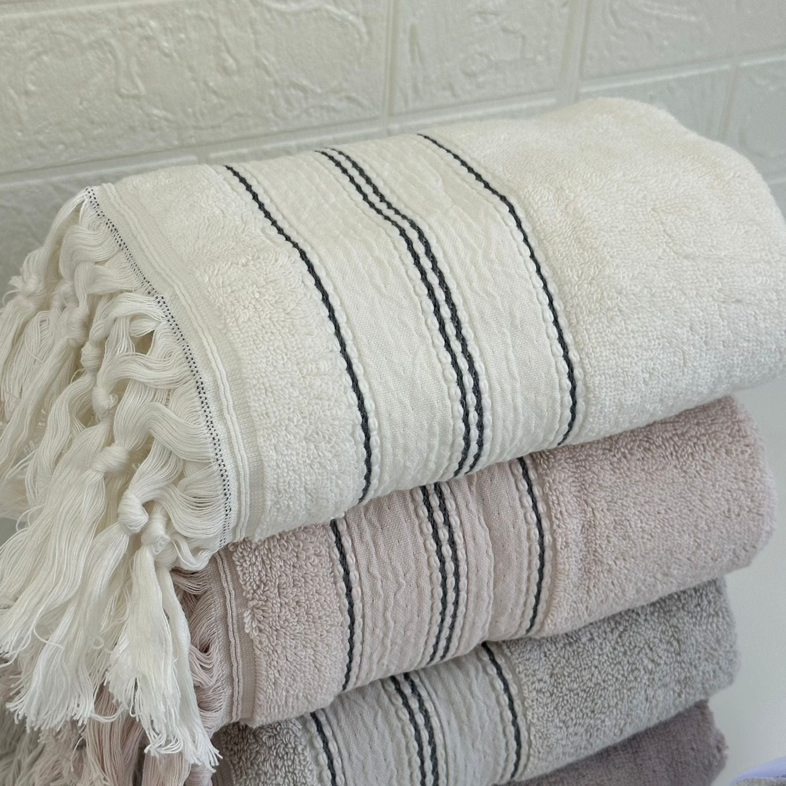 Lot de 4 Serviettes de bain Premium 600g