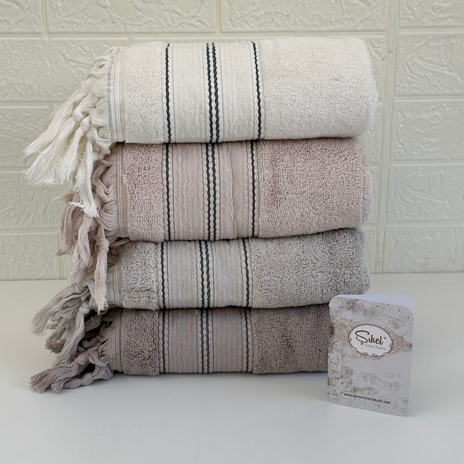 Lot de 4 Serviettes de bain Premium 600g