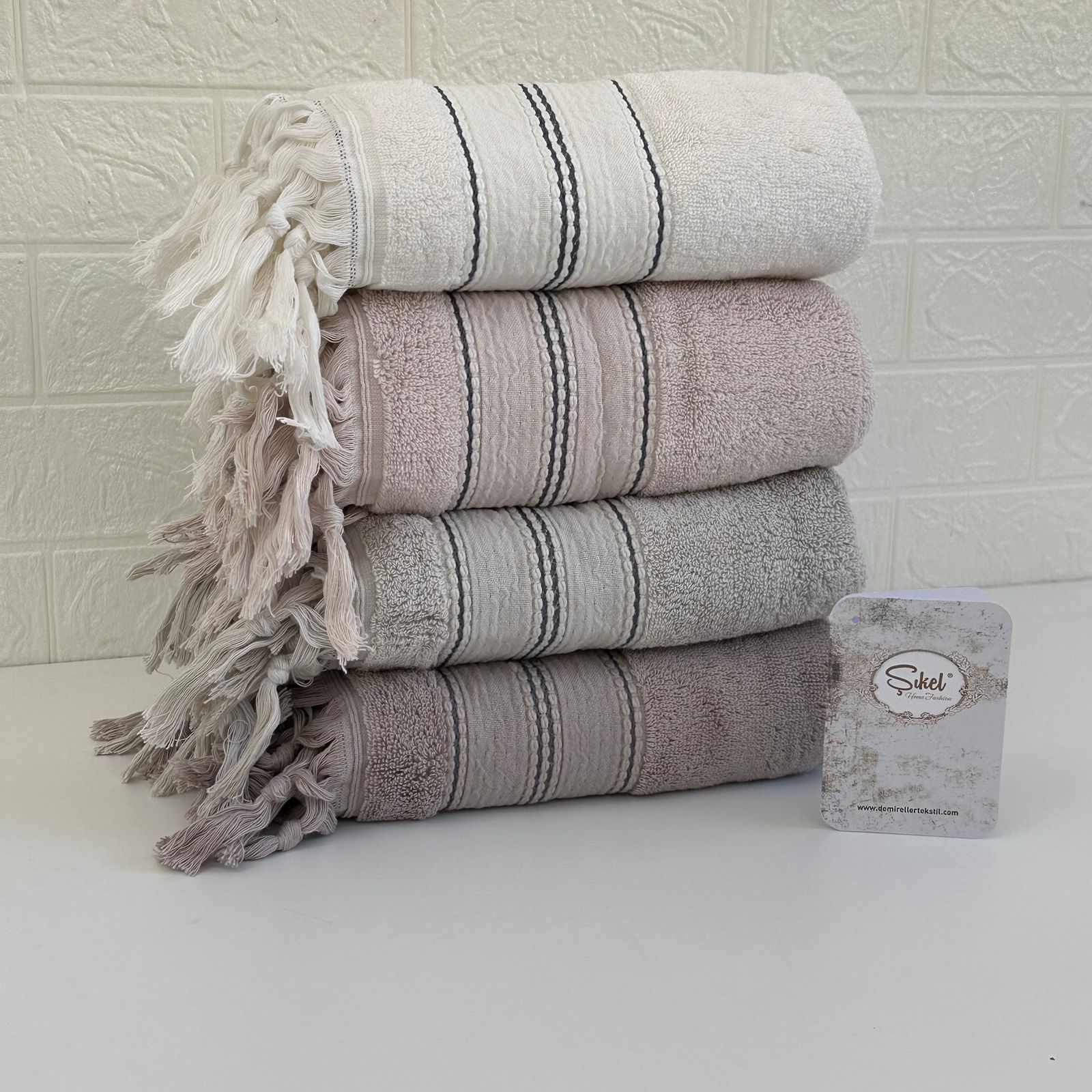 Lot de 4 Serviettes de bain Premium 600g