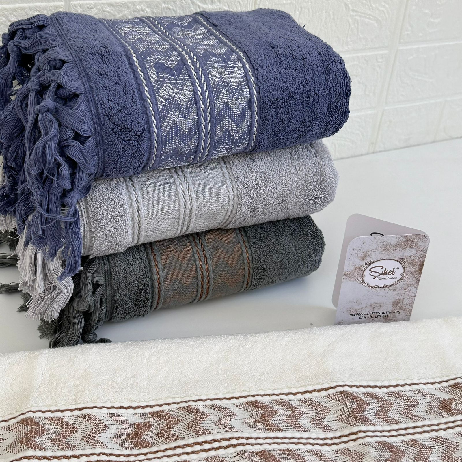 Lot de 4 Serviettes de bain Premium 600g