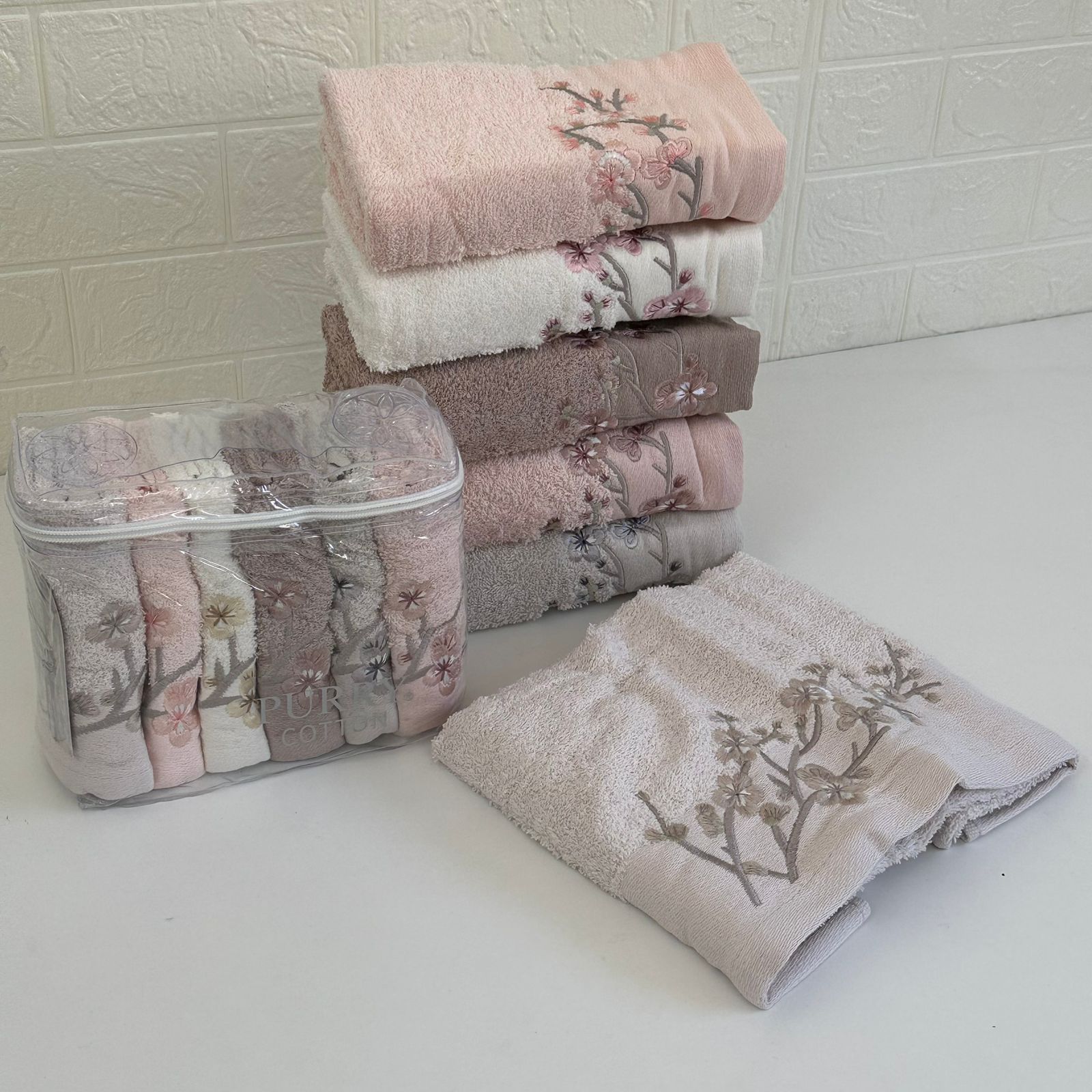 Offre Spéciale 12 Serviettes de Bain Coton 90*50 cm / 50*30 cm