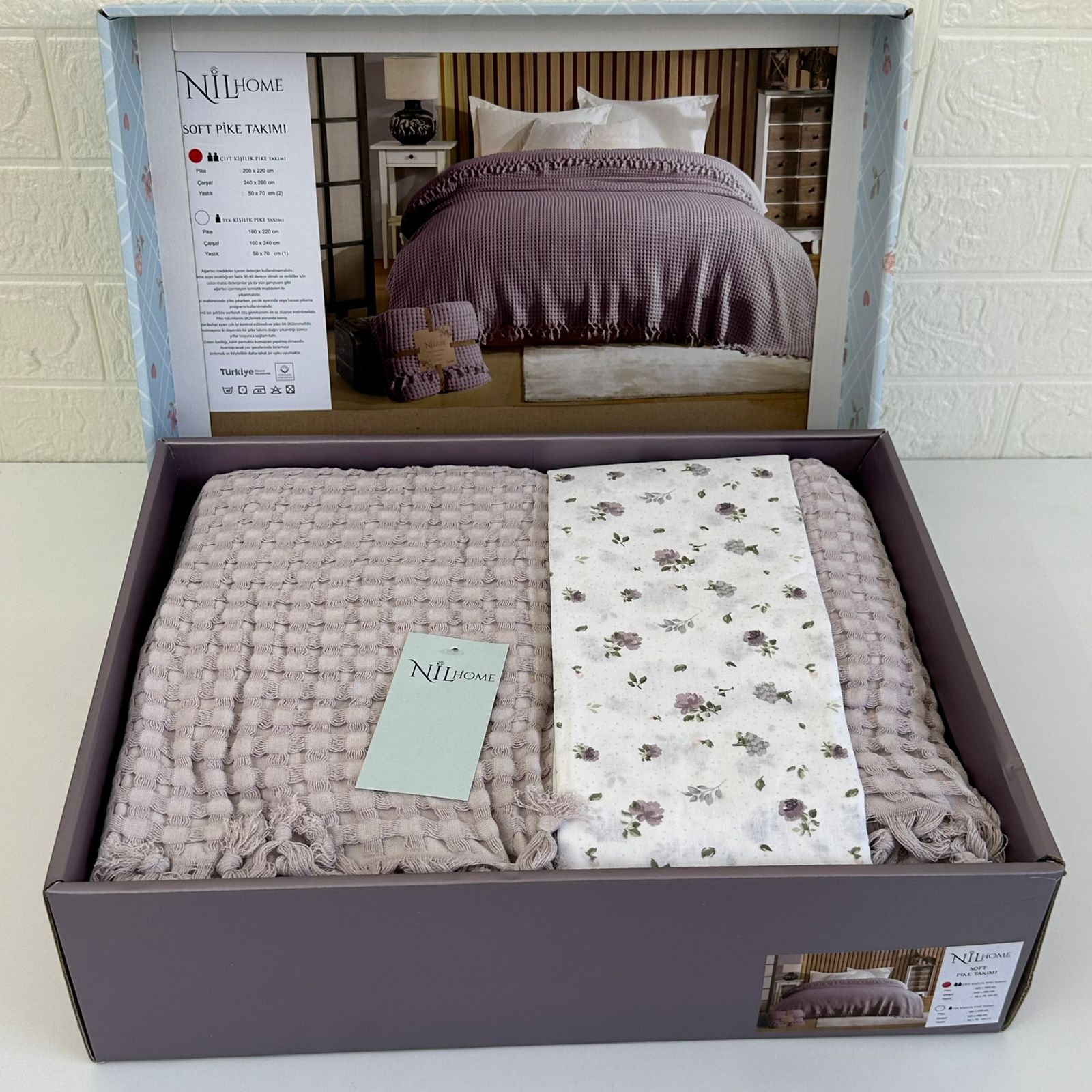 Parure de Lit NILHome Soft Pike - 4 pièces
