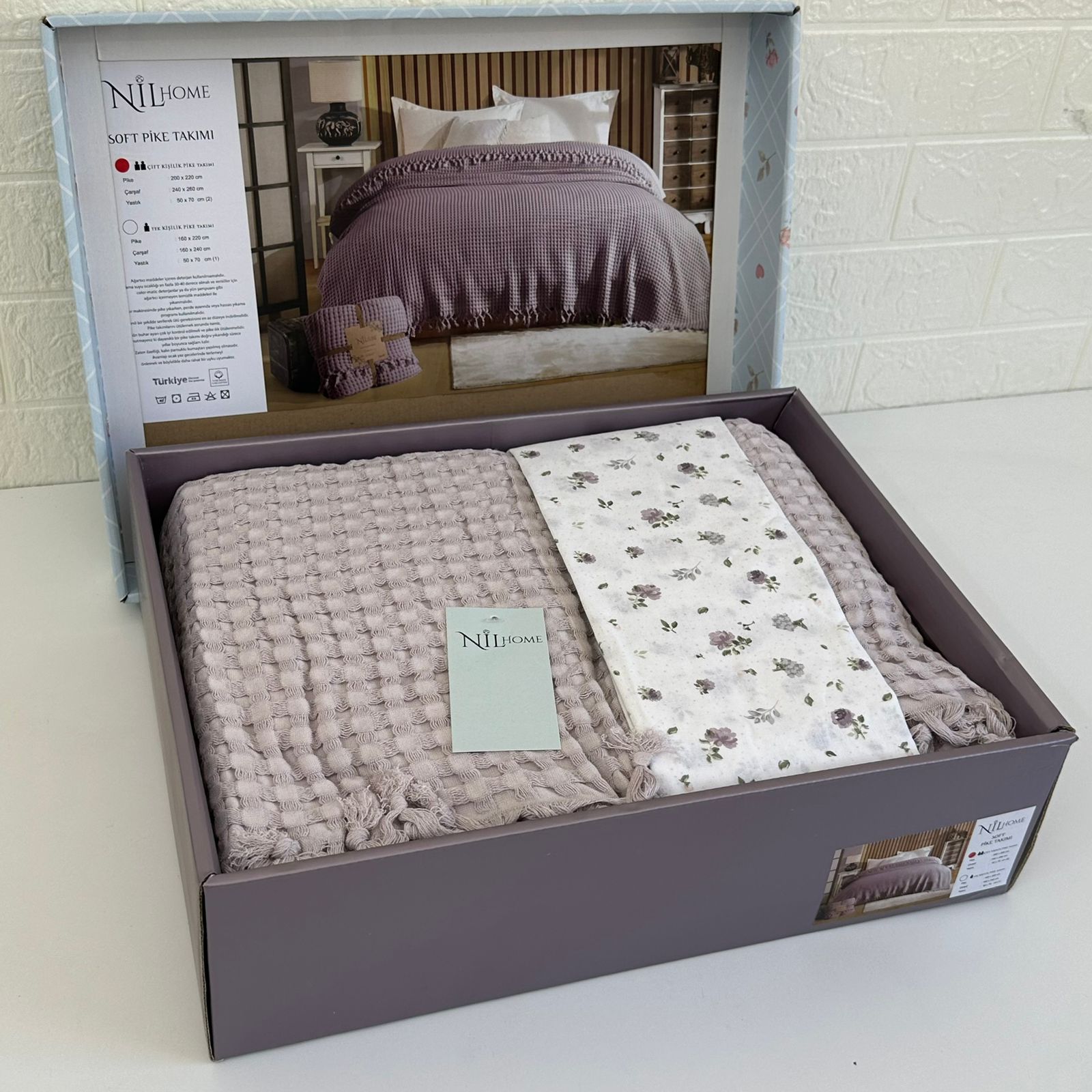 Parure de Lit NILHome Soft Pike - 4 pièces