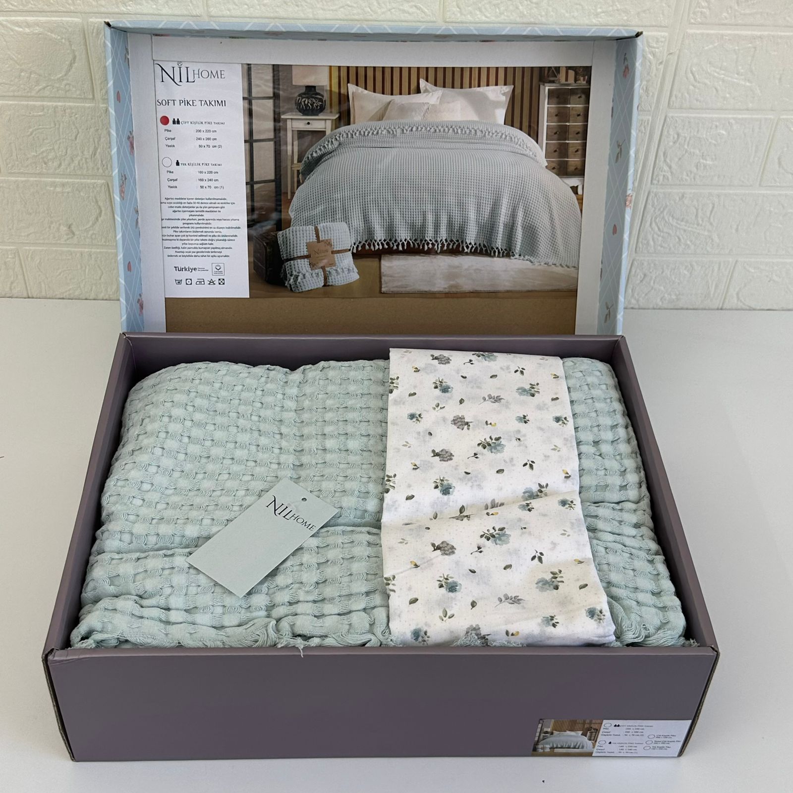 Parure de Lit NILHome Soft Pike - 4 pièces