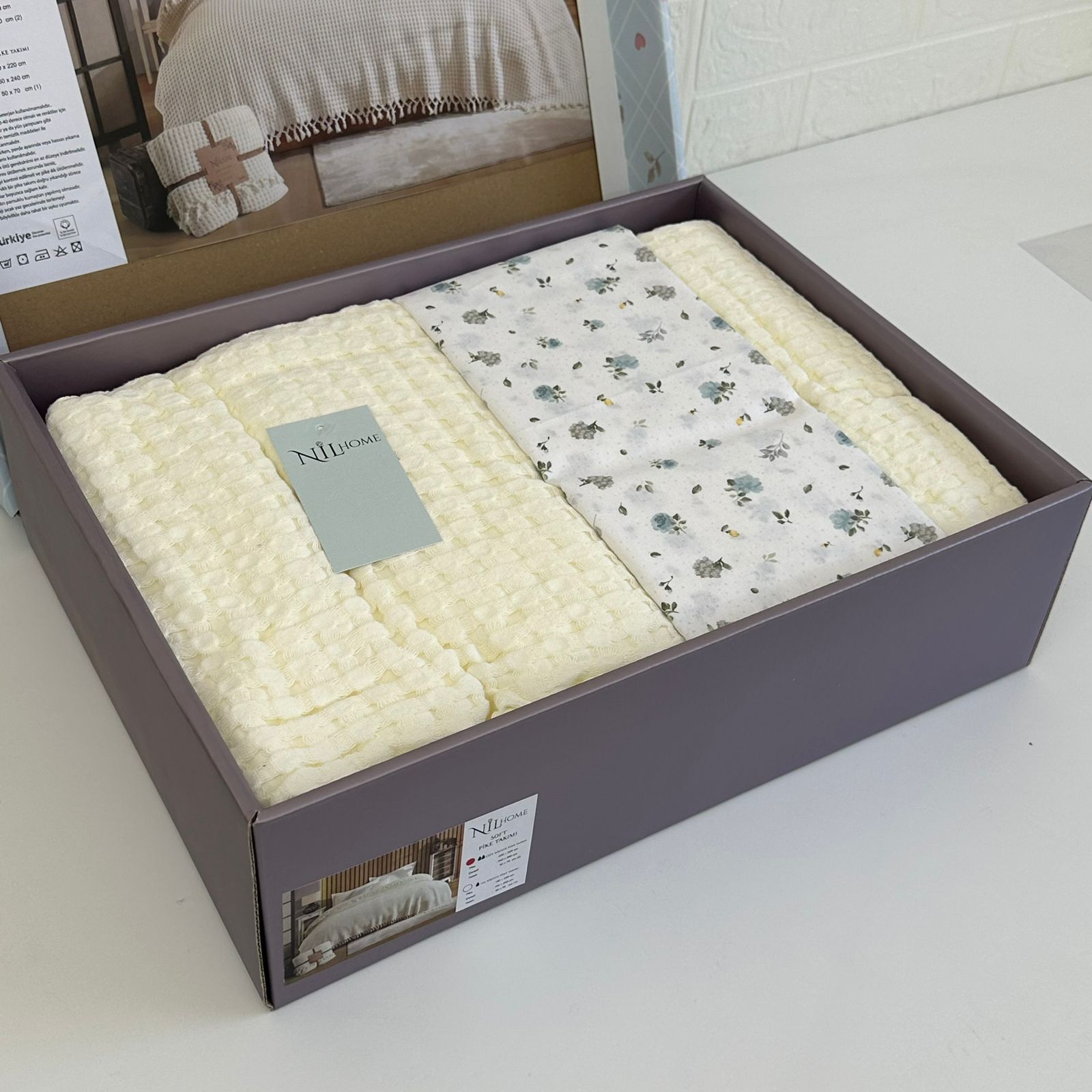 Parure de Lit NILHome Soft Pike - 4 pièces