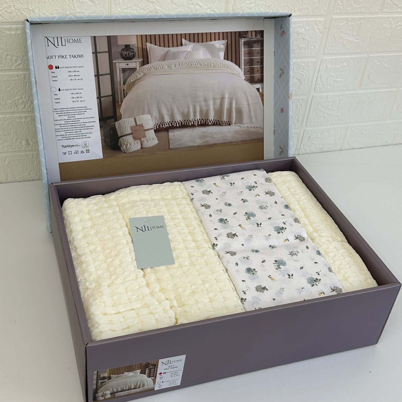 Parure de Lit NILHome Soft Pike - 4 pièces