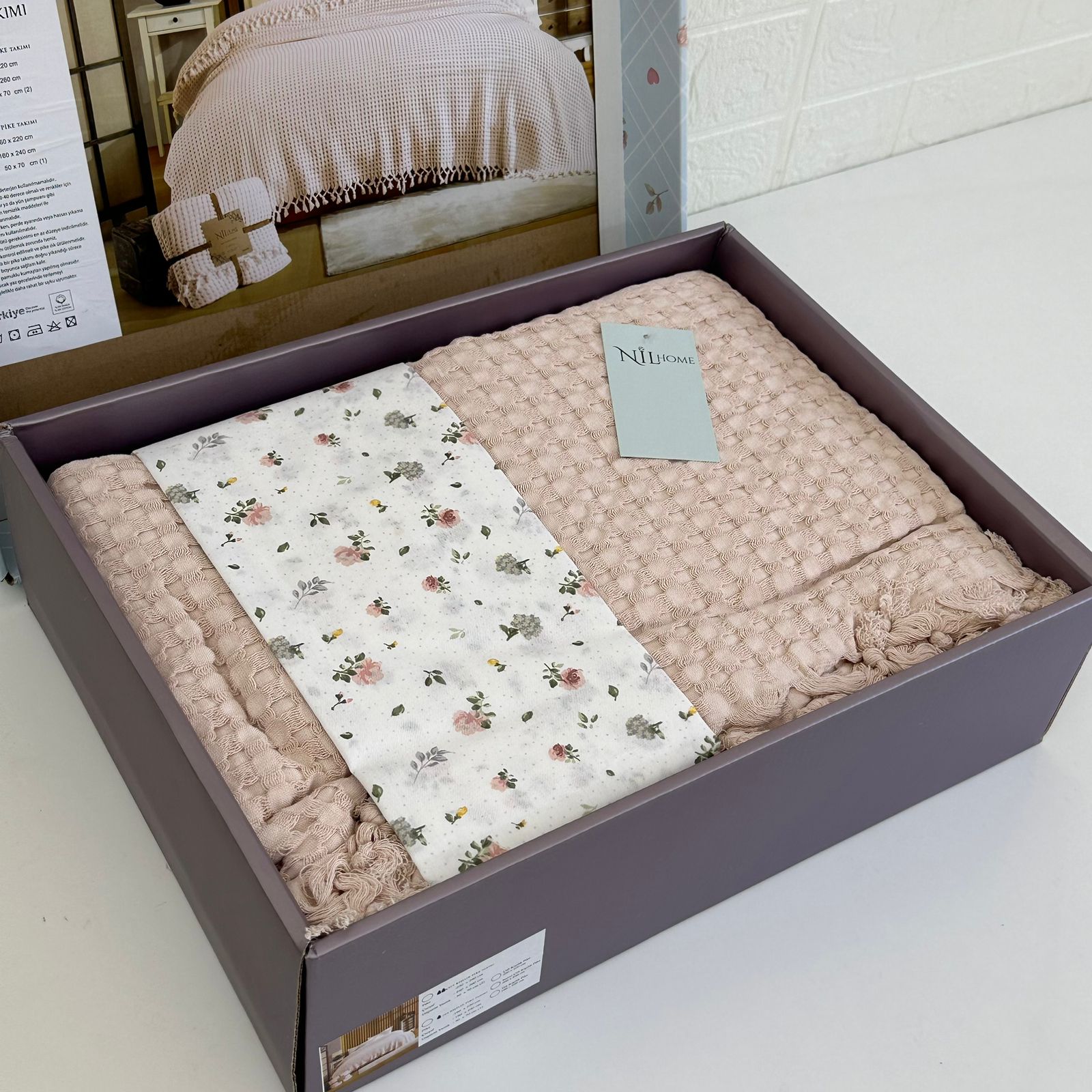 Parure de Lit NILHome Soft Pike - 4 pièces