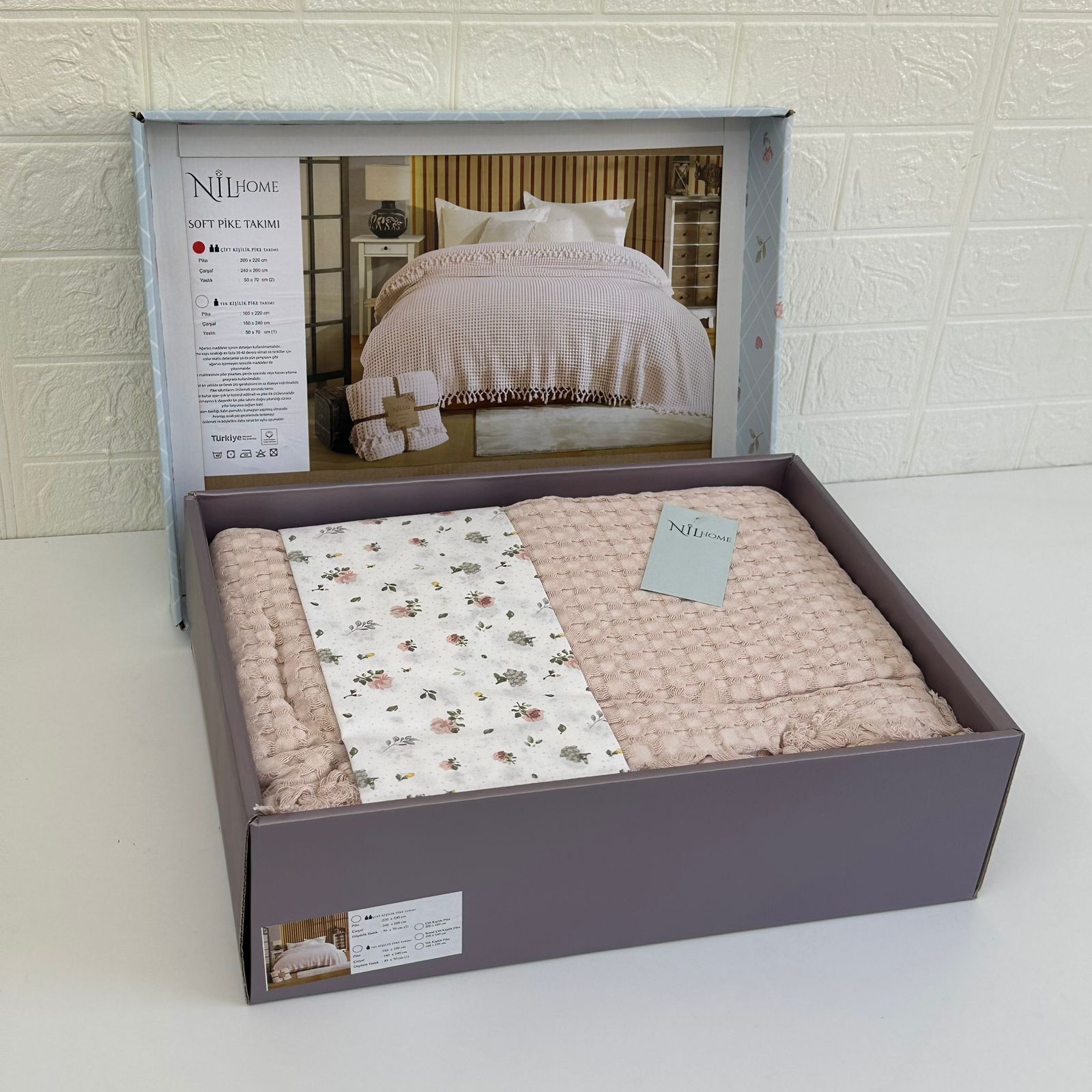 Parure de Lit NILHome Soft Pike - 4 pièces