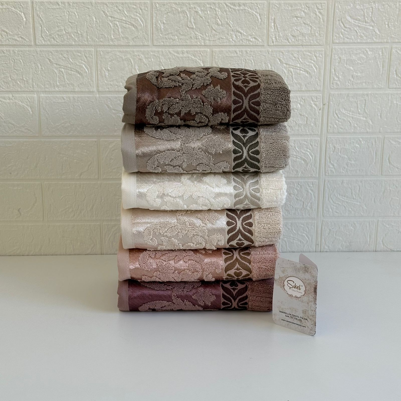 Lot de 6 serviettes de Bain en Coton Ultra Lux - Haut Qualité