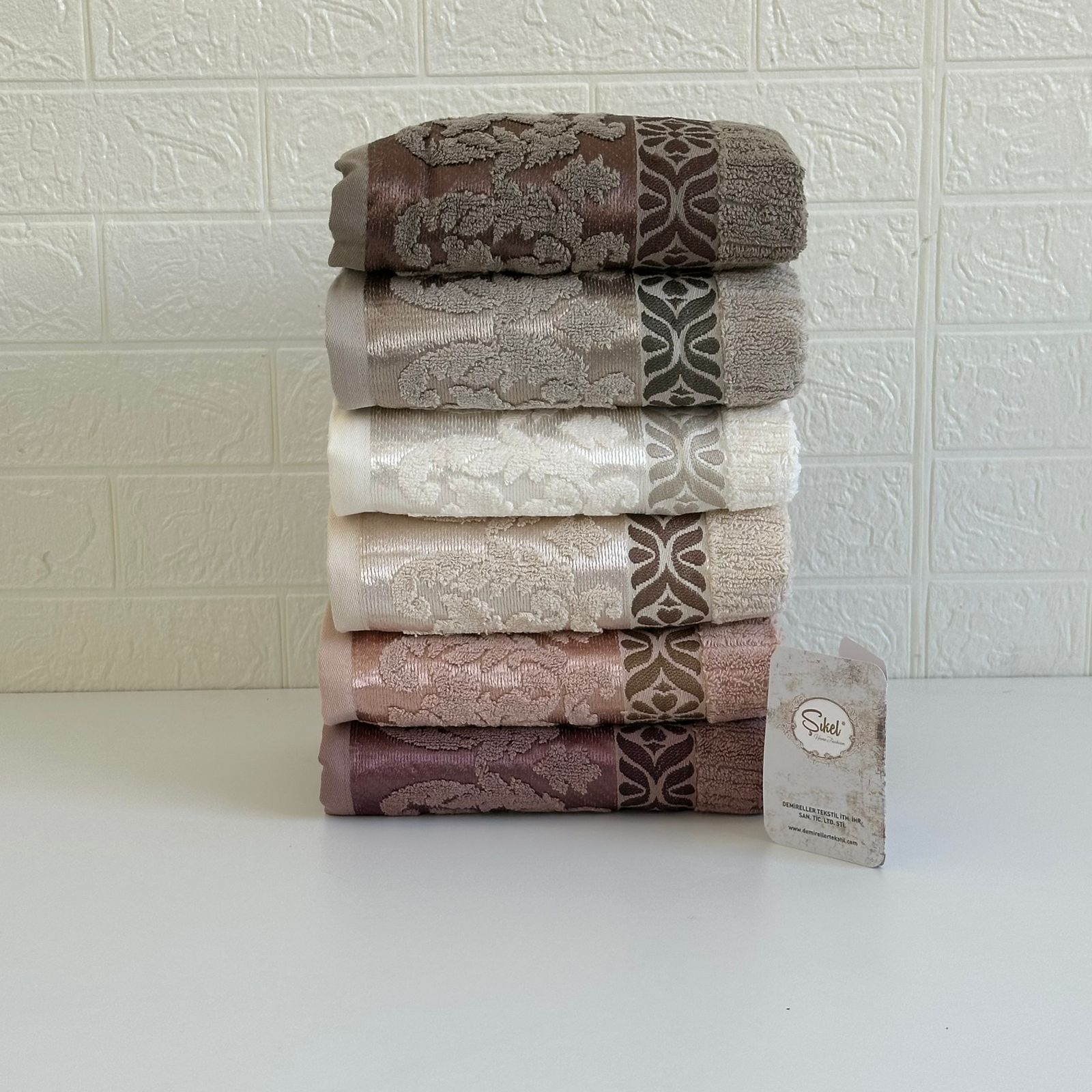 Lot de 6 serviettes de Bain en Coton Ultra Lux - Haut Qualité