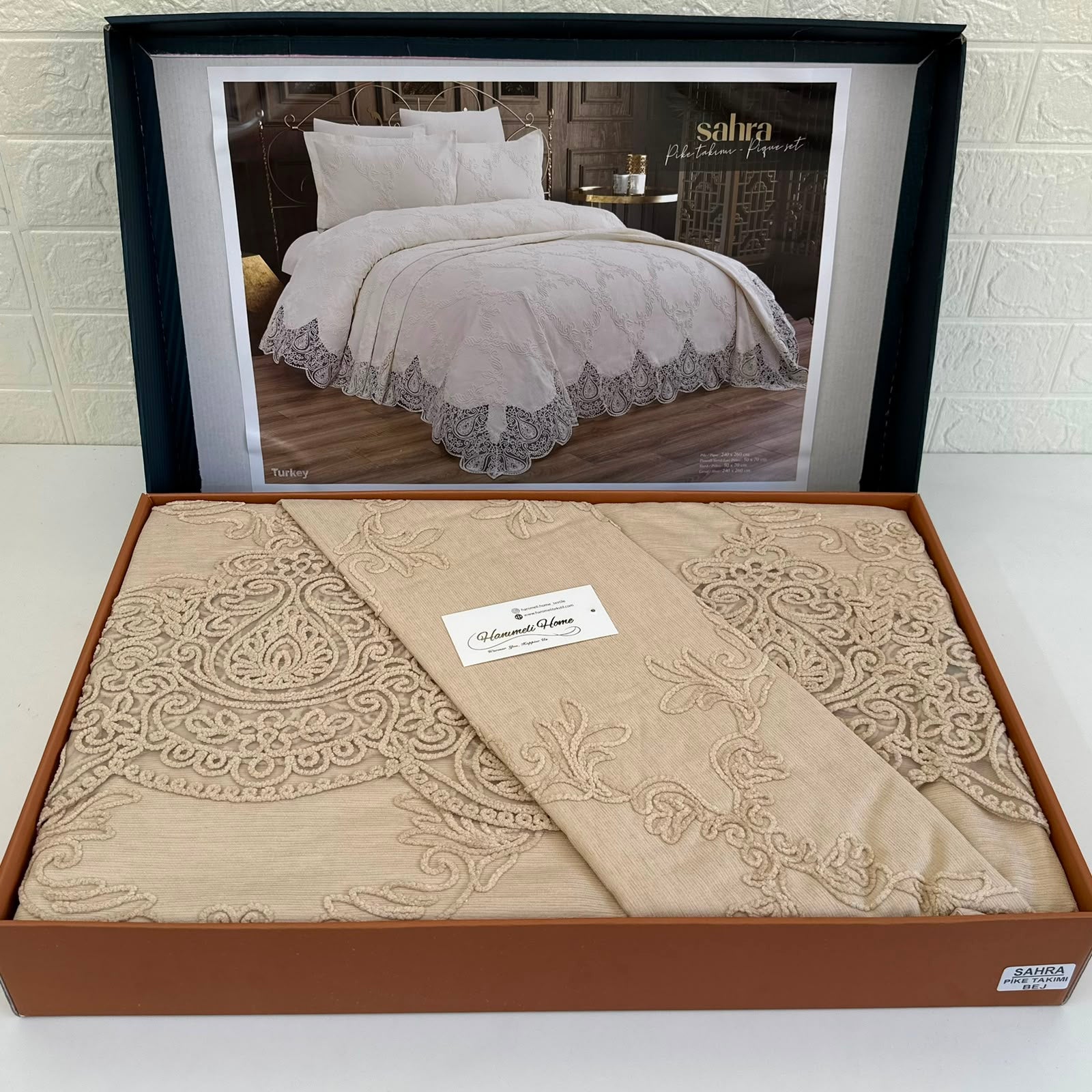 Parure de Lit Kamraya Haut Couture 100% Coton 6 pièces