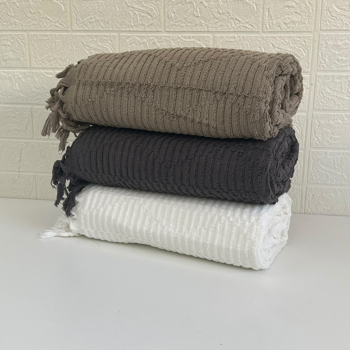 Pack De  3 Draps de Bain 150*90 cm Coton Premium Ultra-Douce