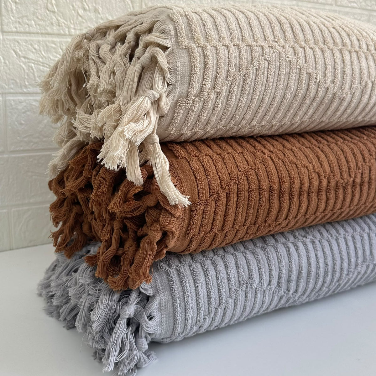 Pack De  3 Draps de Bain 150*90 cm Coton Premium Ultra-Douce