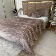 Plaid 2 places 230*250 cm En Polaire Douce Avec 2 taies d'oreillers