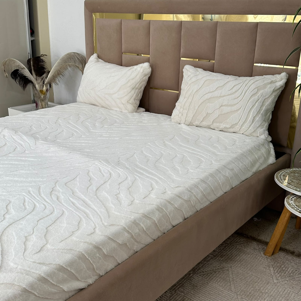 Housse De Matelas Forrure de Lapin