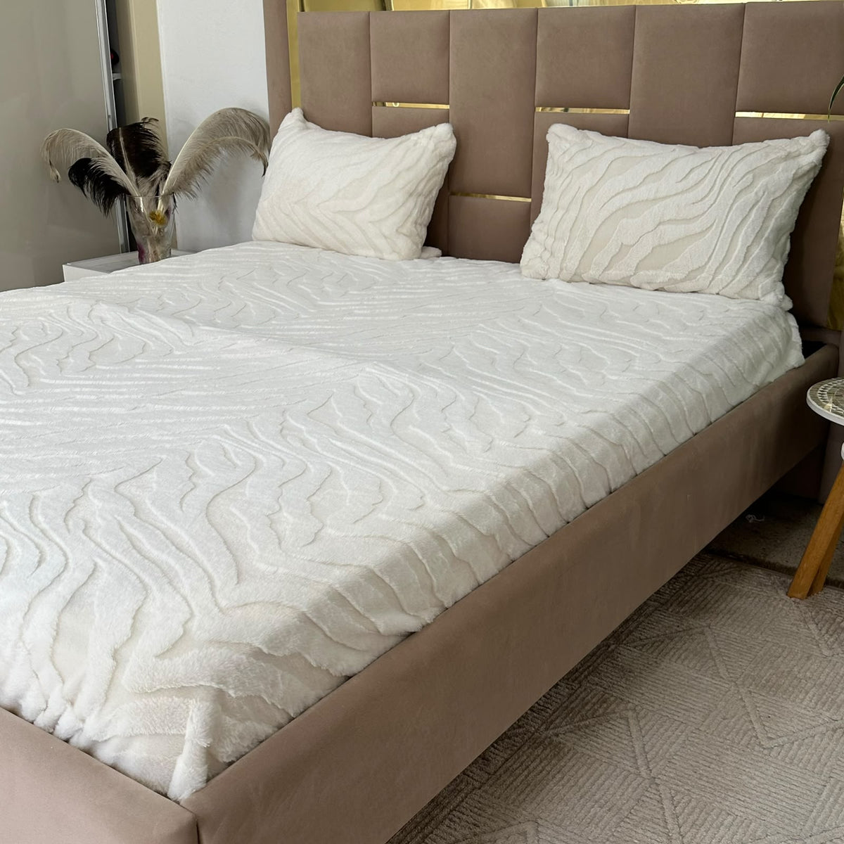 Housse De Matelas Forrure de Lapin