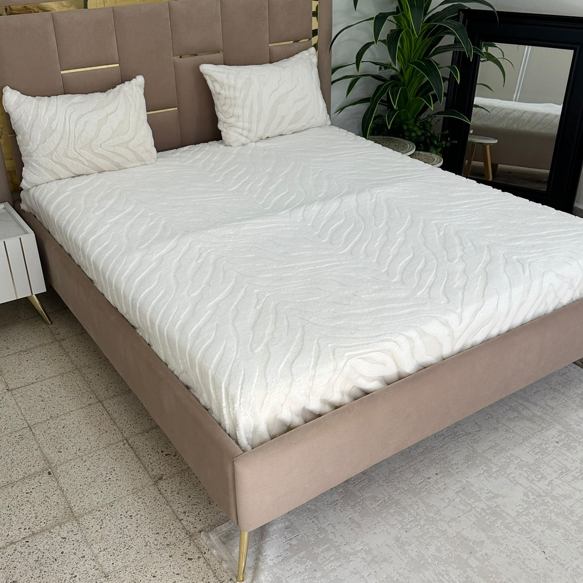 Housse De Matelas Forrure de Lapin