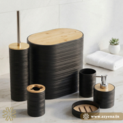 Set d'Accessoires de Salle de Bain 6 en 1 incassable - Noir