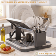 Égouttoir à Vaisselle 2 Niveaux avec Bac Égouttage