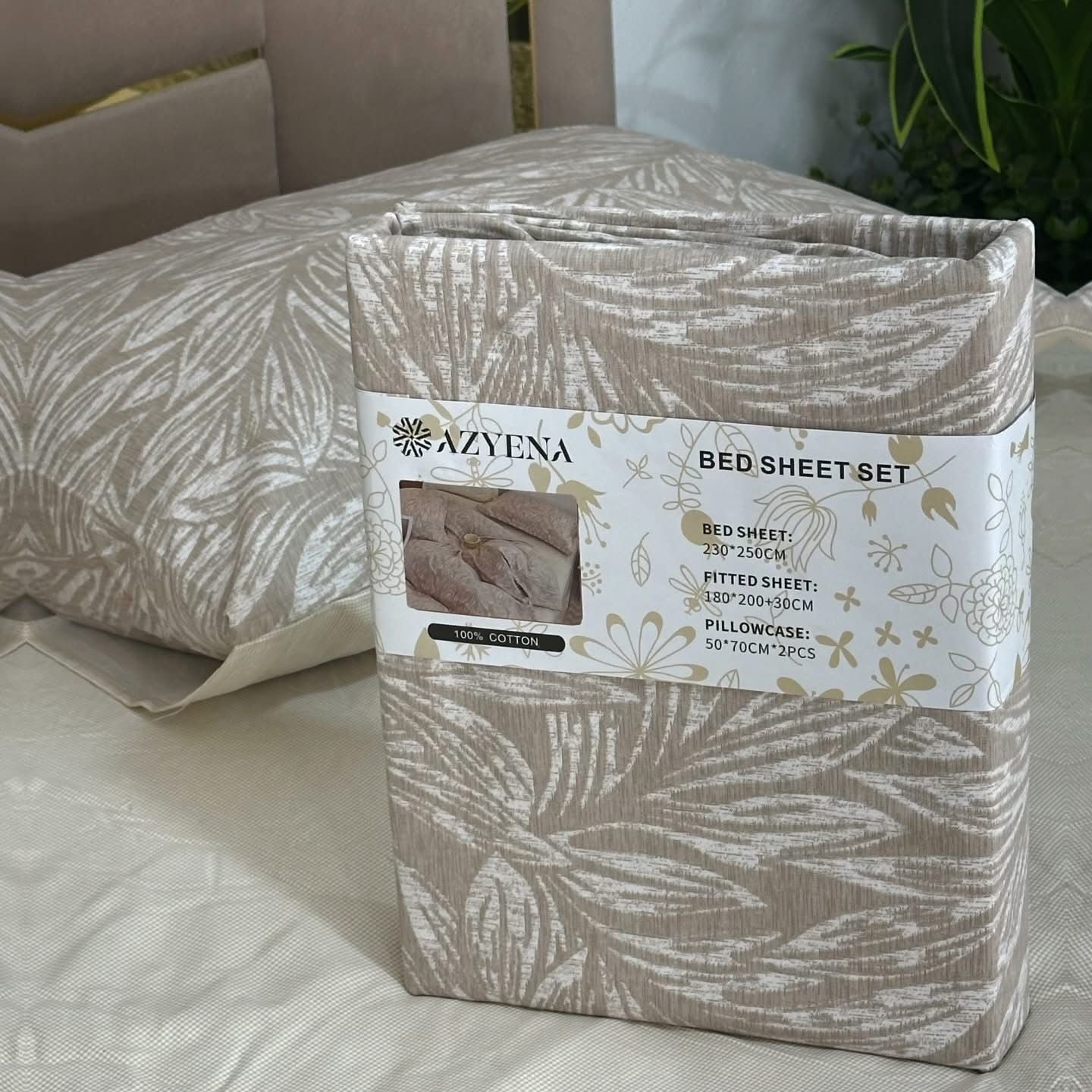 Parure de Lit 4 pièces en 100% Satin de coton