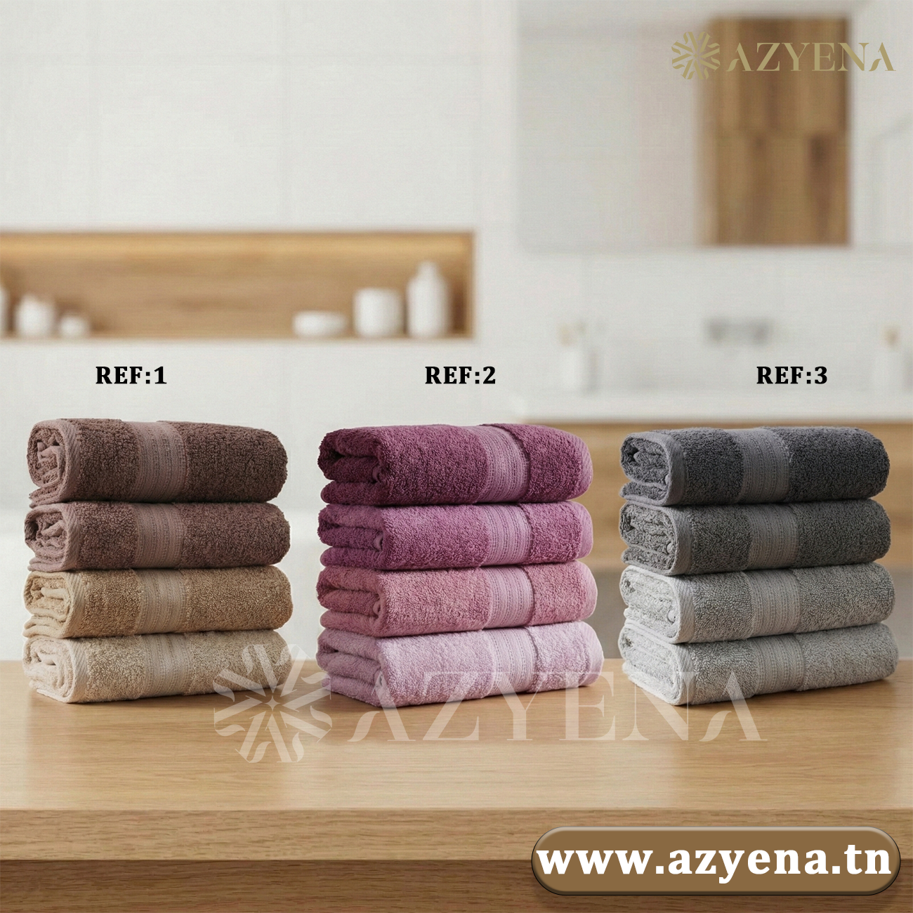 Remise 10% - Pack de 4 serviettes de Visage Coton 90*50 cm
