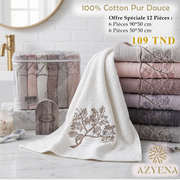 Offre Spéciale 12 Serviettes de Bain Coton 90*50 cm / 50*30 cm