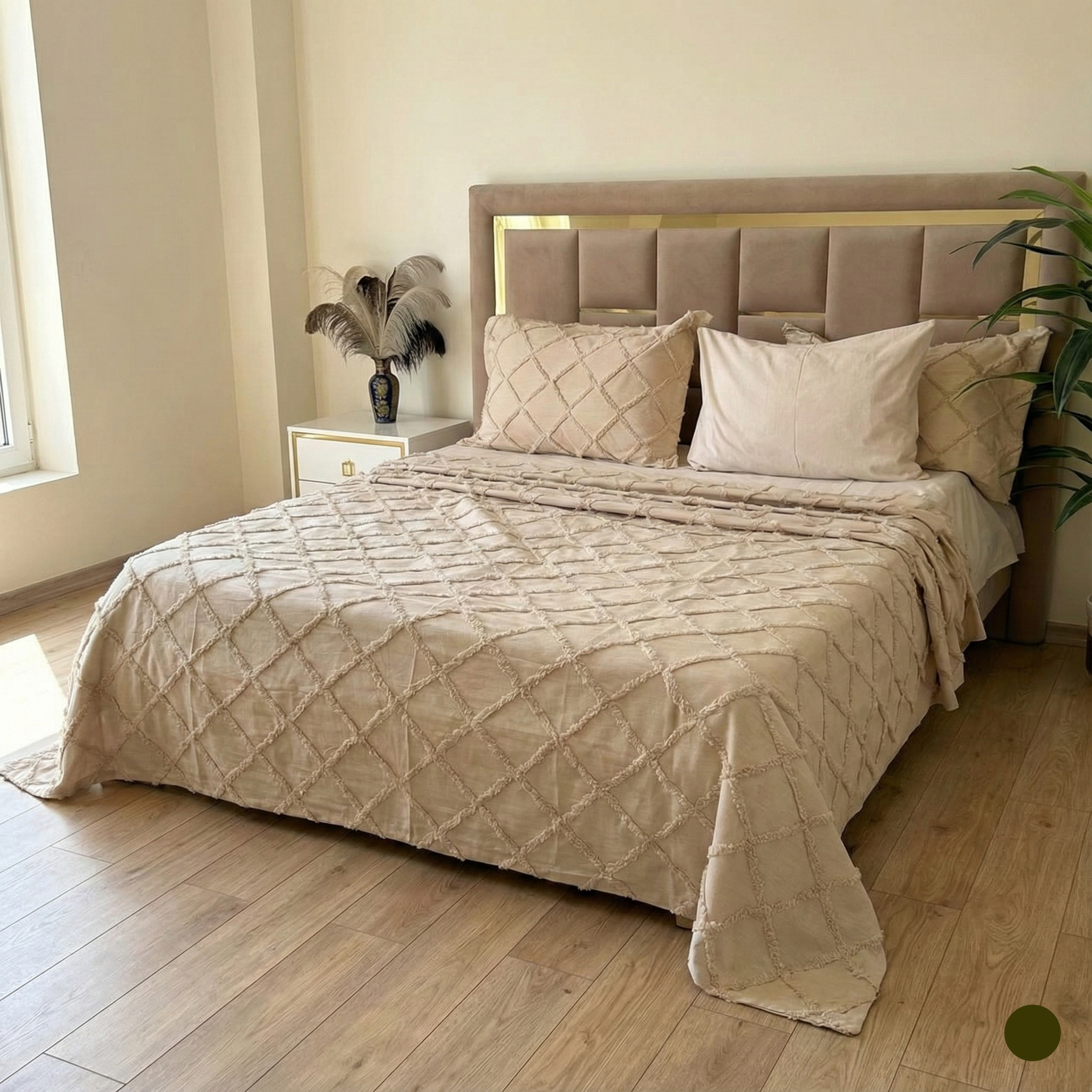 Parure de lit Kamraya Hanemali – Luxe brodé, 6 pièces avec coffret élégant