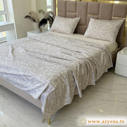 Parure de Lit 4 pièces  100% Coton Satiné Qualité Supérieure
