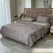 Parure de Lit 4 pièces  100% Coton Satiné Qualité Supérieure