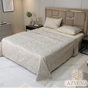 Parure de Lit 4 pièces  100% Coton Satiné Qualité Supérieure