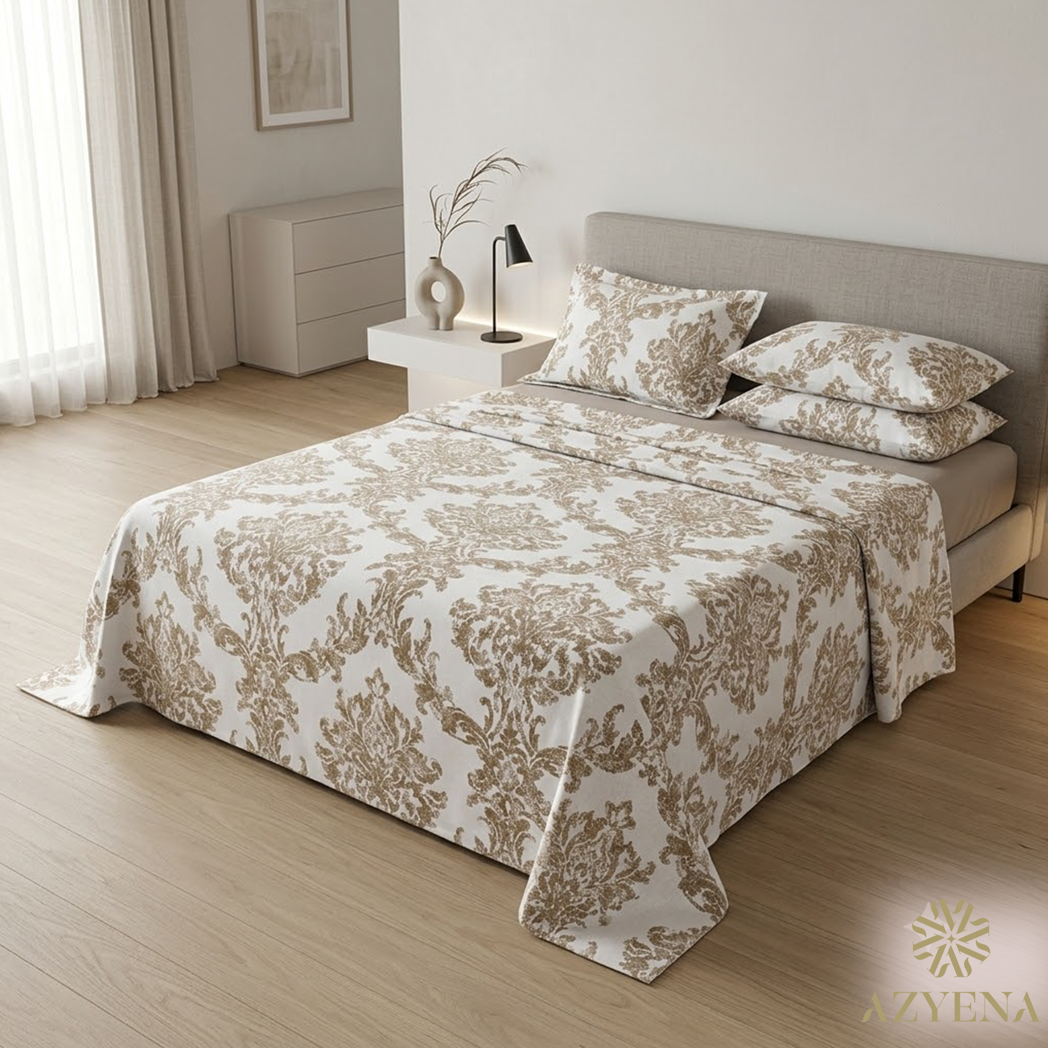 Parure de Lit 4 pièces en coton microfibre de qualité supérieure