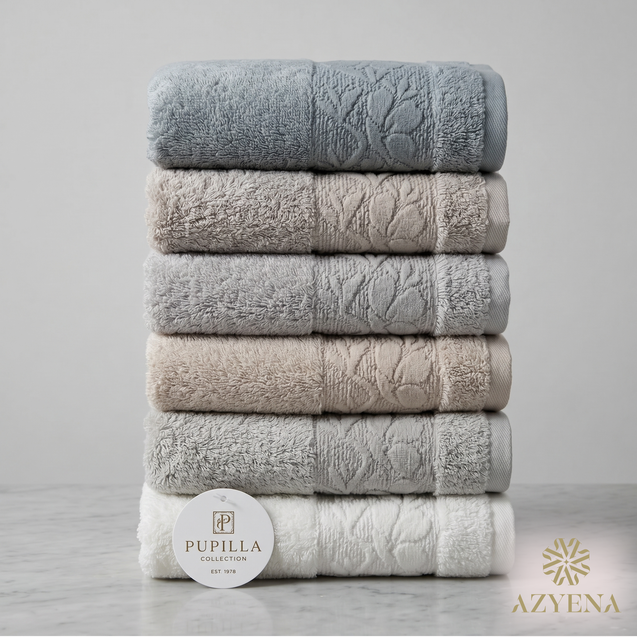Lot de 6 serviettes de Bain en Bambou Ultra Lux - Haut Qualité
