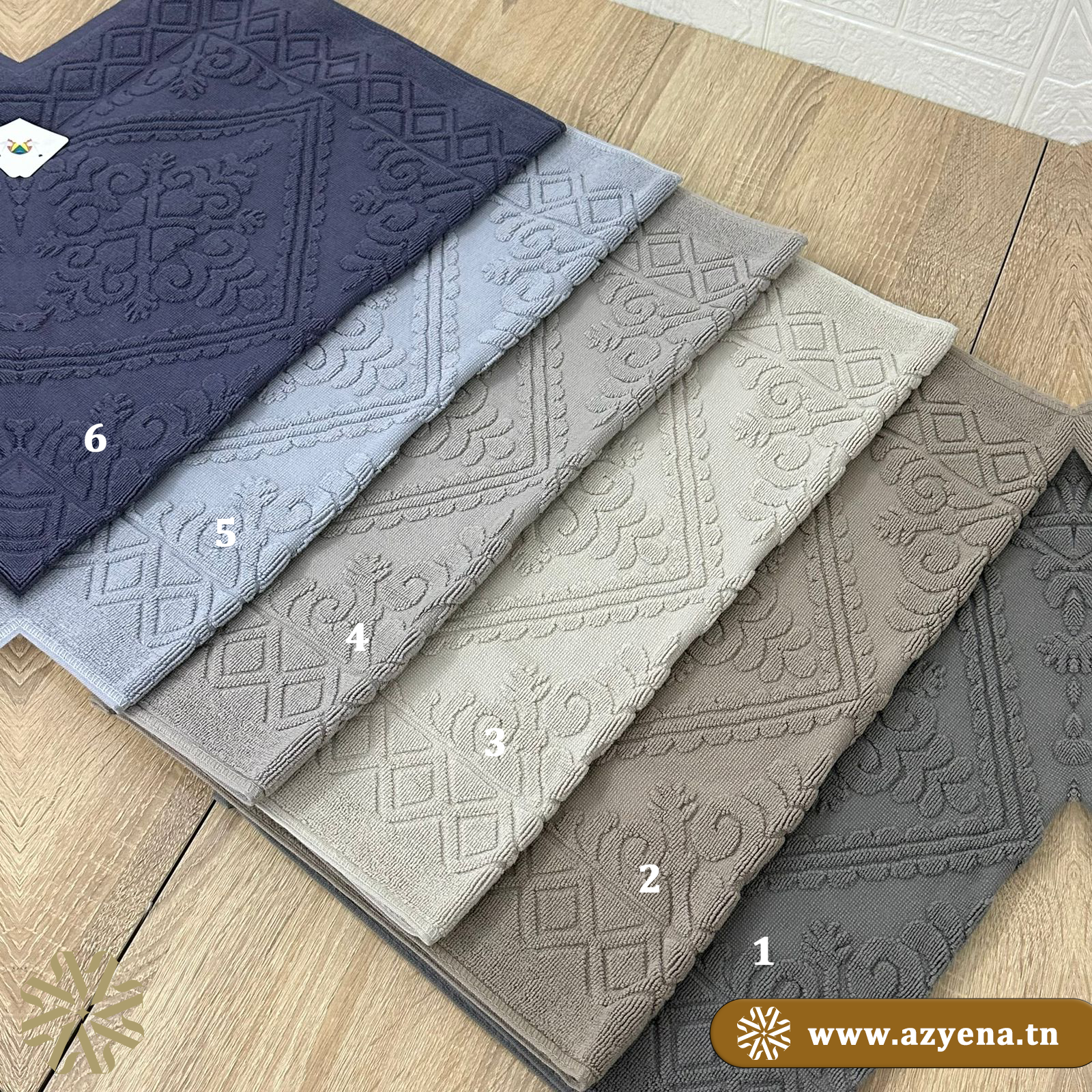 Serviette de pieds en coton pur 100%  , épaisse et Absorbante - 50*70 cm