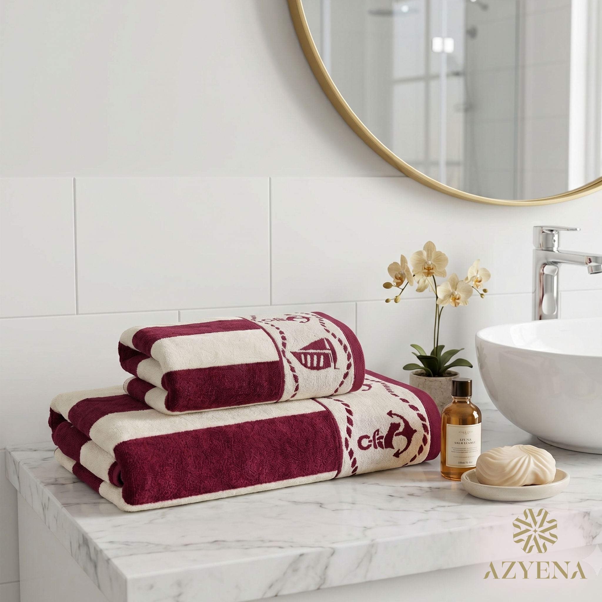 Lot de Deux Draps de Bain en 100% Coton Doux