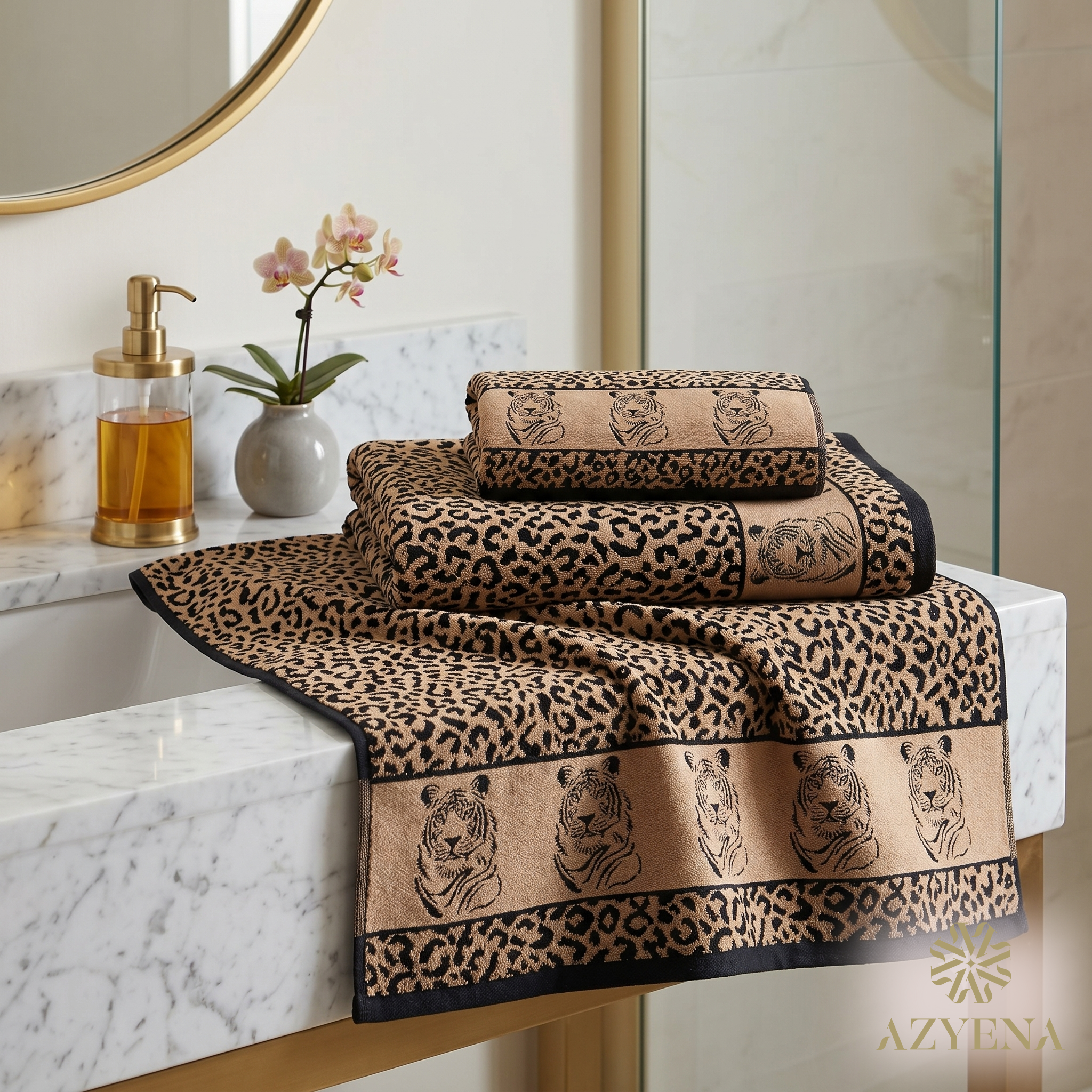 Lot de Deux Draps de Bain en 100% Coton Doux